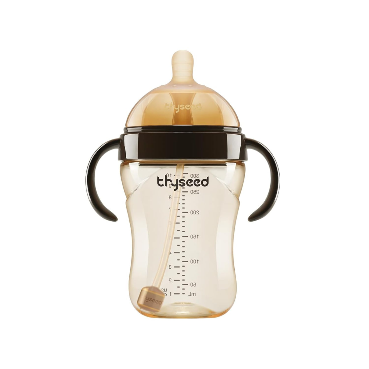 Thyseed PPSU 天然仿母乳奶瓶带奶嘴（10 个月以上），10 盎司，1 个装