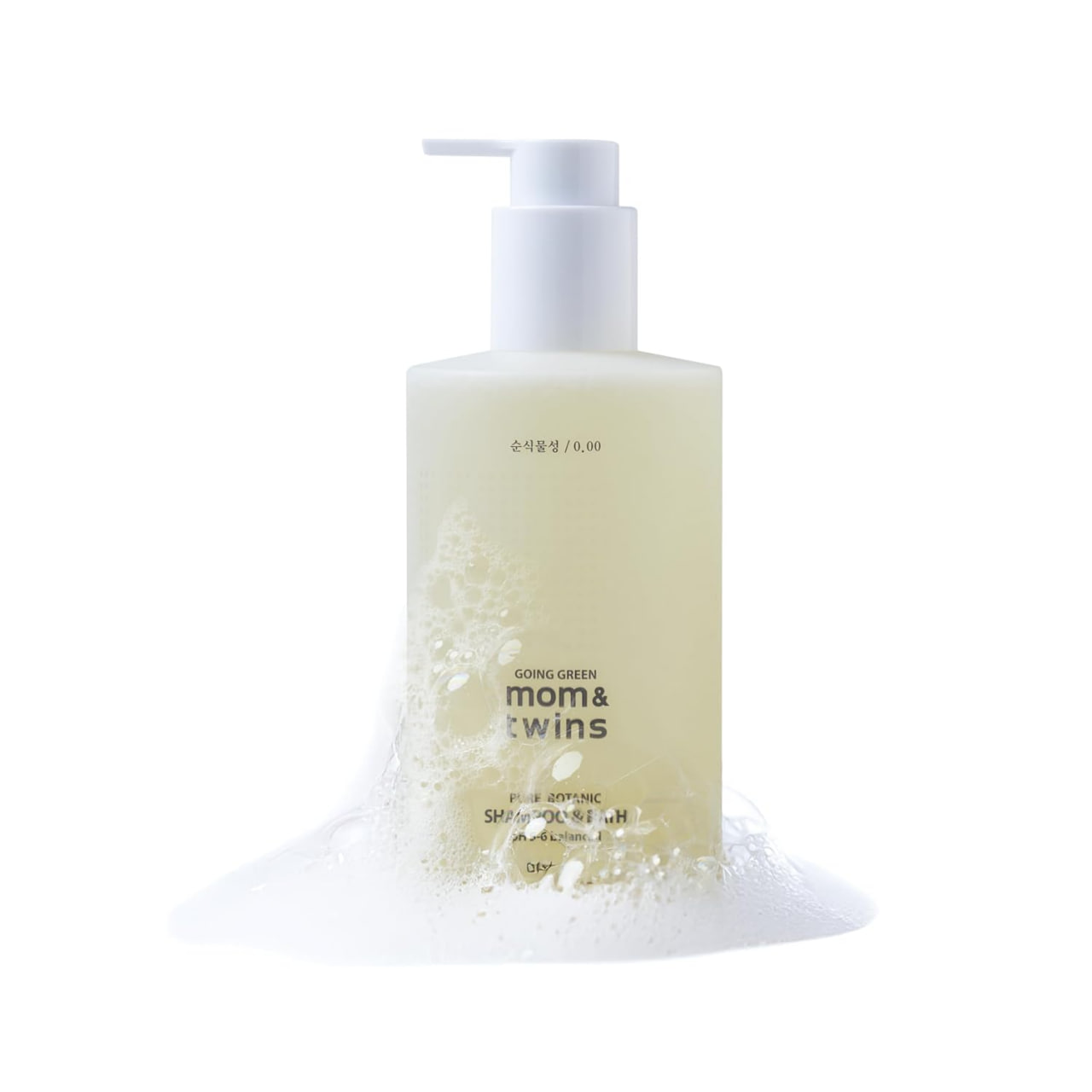 洗发沐浴露 – 无泪配方二合一有机韩国婴儿洗发沐浴露，纯素配方，适用于头发、面部和身体清洁，温和不刺激，通过EWG认证，无毒